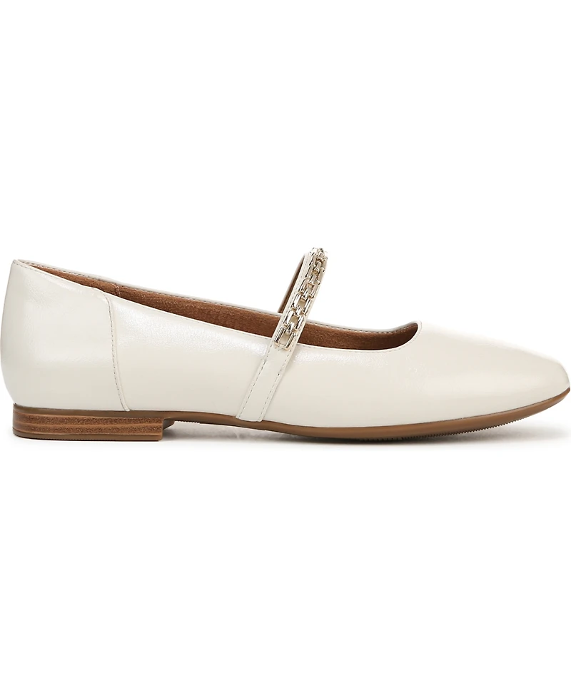 Naturalizer Women's Kelly-Chain Square Toe Mary Jane Flats