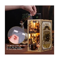 Cutebee Diy Book Nook Kit Diy Miniature House Dollhouse Kit Booknook Bookshelf Decor Alley Model with Led Light, Gifts (Grandfather s Antique Store