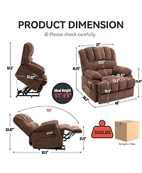 Mondawe 23" Chenille Power Lift Recliner Chair