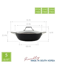 Techef - Onyx Collection - 5 Quart Chef Pan