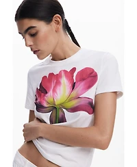 Desigual Women's Large flower T-shirt