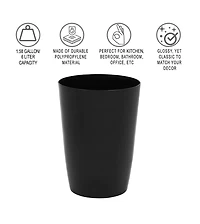 Small Trash Can with Open Top for Compact and Tight Spaces – 1.58 Gallon Capacity
