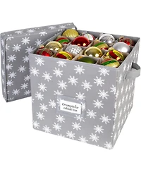 Florida Brands Christmas Ornament Storage Box with Lid - Store and Protect up to 64 Holiday Ornaments