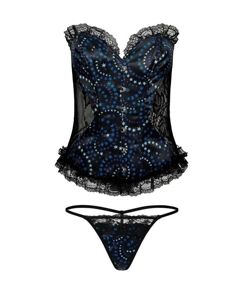 Adore Me Women's Auburn Corset & G-String Set