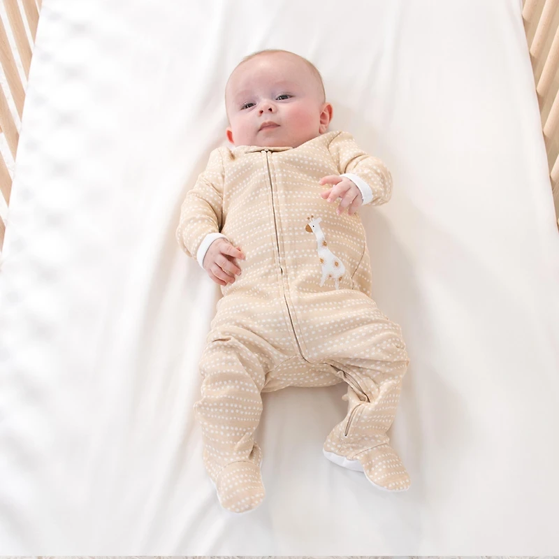 The Peanutshell Baby Boys 3pk Cotton Sleeper Set Girl, Serene Safari