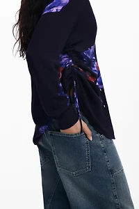 Desigual Women's Gathered floral fluid shirt