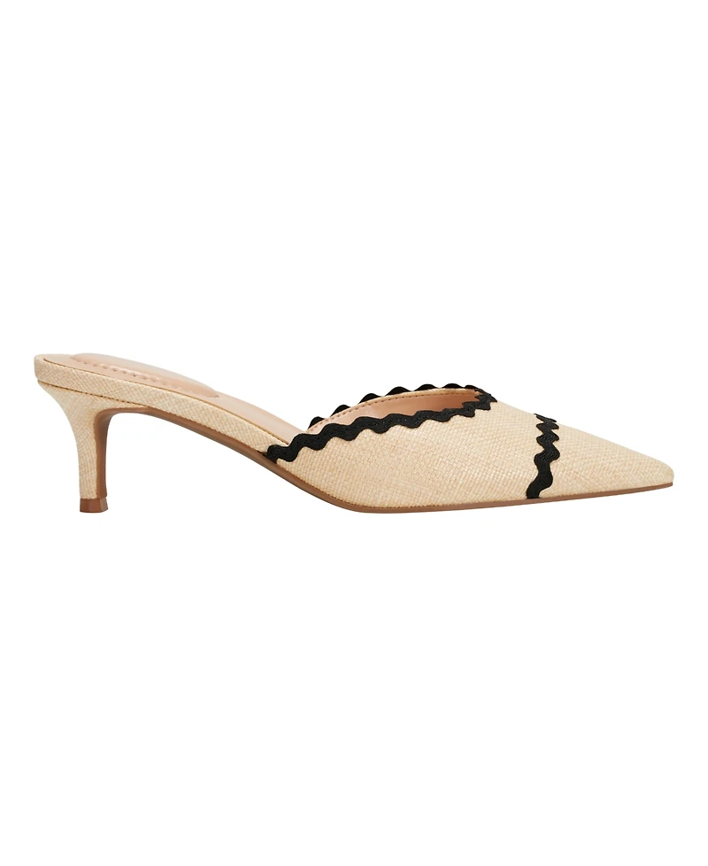 Bandolino Women's Mymy Pointed Toe Kitten Heel Mules