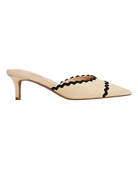 Bandolino Women's Mymy Pointed Toe Kitten Heel Mules