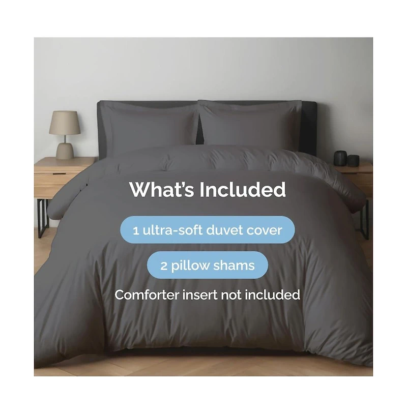 Premium Microfiber Duvet Cover Set - Full Cream