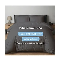 Premium Microfiber Duvet Cover Set - Full Cream