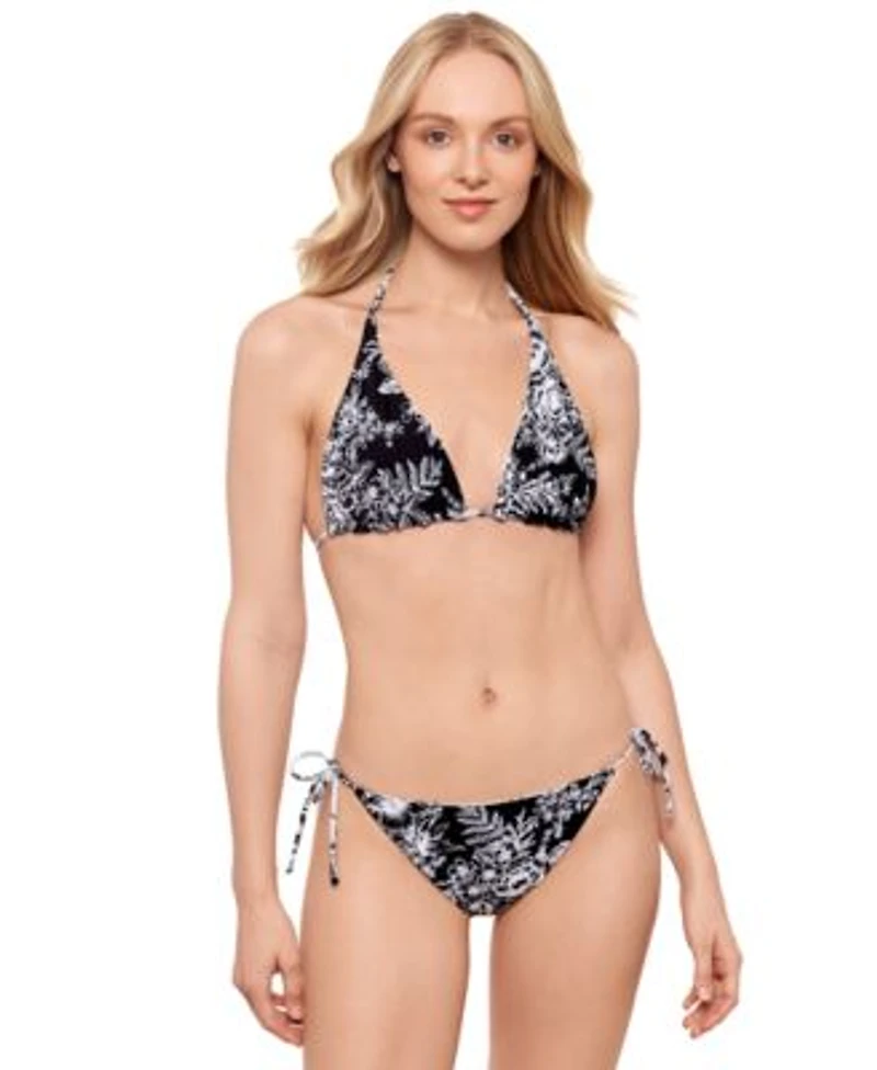 Salt Cove Juniors Reversible Triangle Bikini Top Side Tie Bottoms Exclusively At Macys