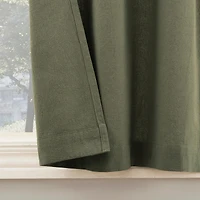 Washed Cotton Twist Tab Cafe Curtain Pair