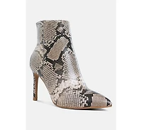 Tatria Textured Stiletto Heel Ankle Boots Women