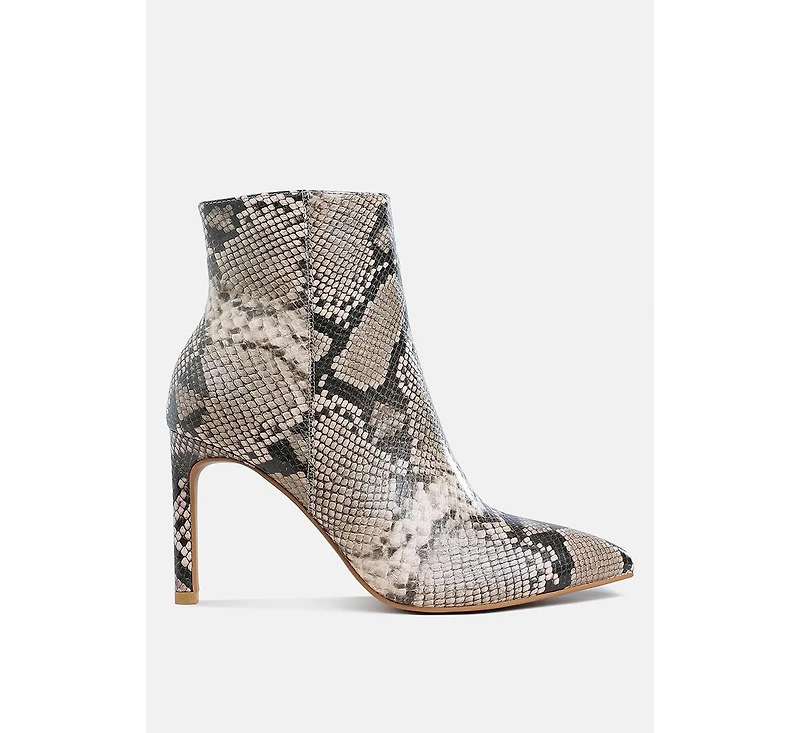 Tatria Textured Stiletto Heel Ankle Boots Women
