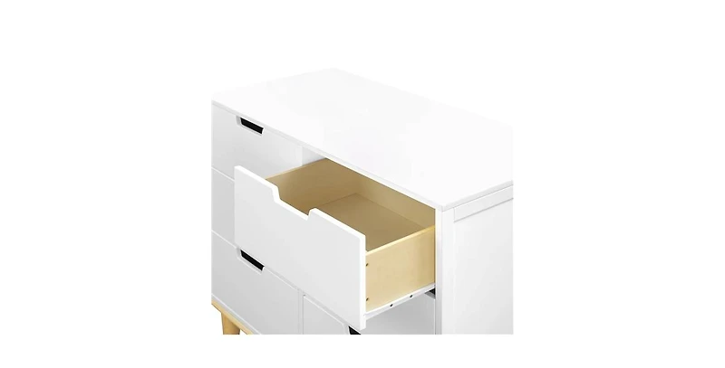 Slickblue Modern Mid-Century Style 6-Drawer Double Dresser