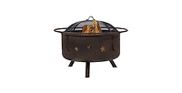Slickblue Fire Pit Bowl - Portable Outdoor Fire Pit for Backyard or Patio
