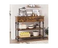 gaomon Console Tables for Entryway, Small Entryway Table with 2 Drawers, Narrow Console Table with Storage Shelves for Living Room, Hallway Table