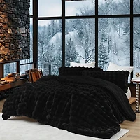 Snowball Chunky Bunny - Coma Inducer Oversized Comforter Set - Black,Queen