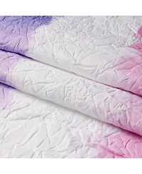 Awesome Home Crinkle Stripe Textured Fabric Shower Curtain, 72"X72"