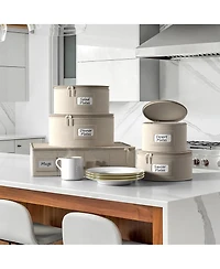 Sorbus 5-Piece Stackable Plate Carrier Set for Dinnerware