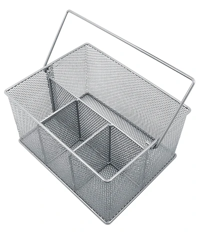 Sorbus Mesh Utensil Caddy - Organize & Serve in Style! Perfect for Kitchen, Parties, and More. Multi-purpose with Compartments & Sturdy Handle