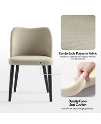 Hulala Home Melisa Modern Dining Chair with Solid Wood Tapered Legs
