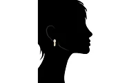 Cubic Zirconia Encrusted Snake with Green Crystal Eyes Earrings