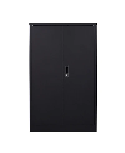 Boyel Living Metal Storage Cabinet with Locking Doors and Adjustable Shelf, Folding Filing
