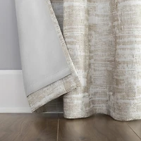 Parrish Distressed Grid Thermal Extreme 100% Blackout Grommet Curtain Panel