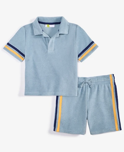 Epic Threads Toddler Boys 2T-4T Terry Towel Polo & Shorts Set, Exclusively at Macy's