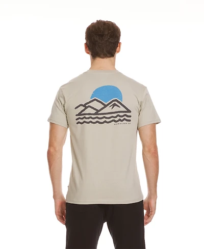 Quiksilver Men's Blue Lines Short Sleeve T-Shirt