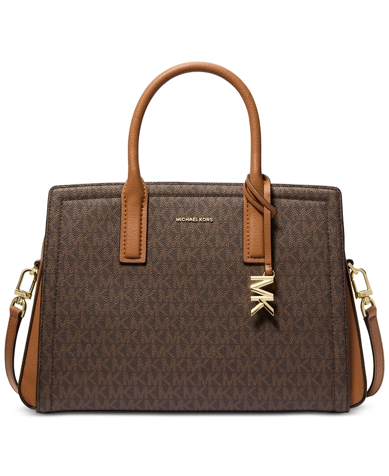 Michael Kors Laila Medium Signature Logo Satchel