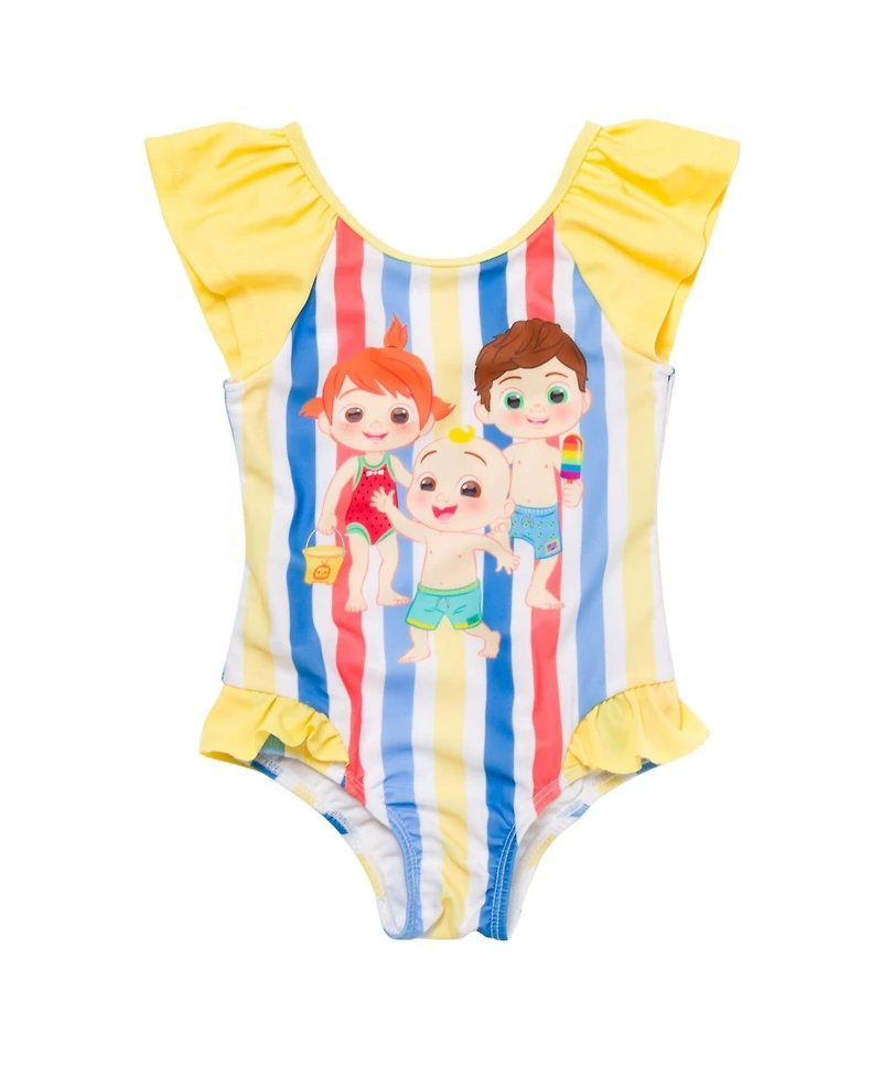 CoComelon Toddler Girls Tomtom Yoyo Jj One Piece Bathing Suit