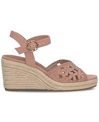 Lucky Brand Women's Coyna Floral Lace Platform Espadrille Wedge Sandals