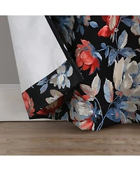 Irma Vintage Like Floral Blackout Grommet Curtain Panel