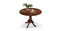 Solid Wood Round Kitchen Table – Rustic Dining with Sturdy Legs and Smooth Finish