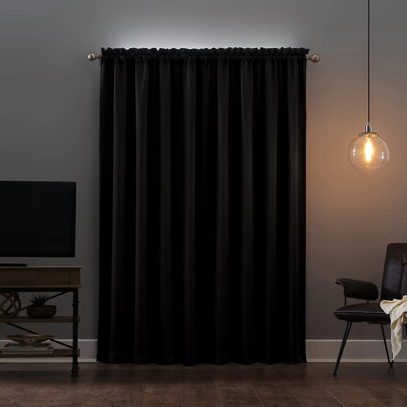 Oslo Theater Grade Extreme 100% Blackout Rod Pocket Curtain Panel