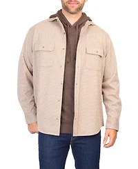 Tailorbyrd Men's Micro Houndstooth Overshirt