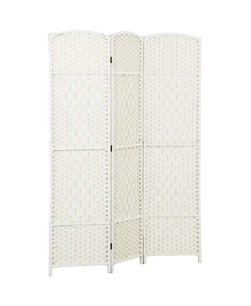 Homcom 6 Panel Room Divider Hand-Woven Freesding Partition,