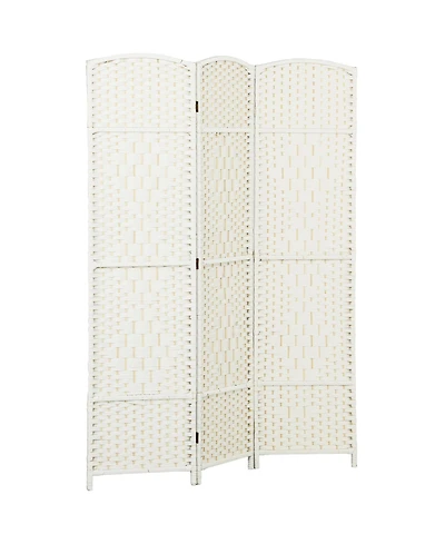 Homcom 6 Panel Room Divider Hand-Woven Freesding Partition,