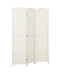 Homcom 6 Panel Room Divider Hand-Woven Freesding Partition,