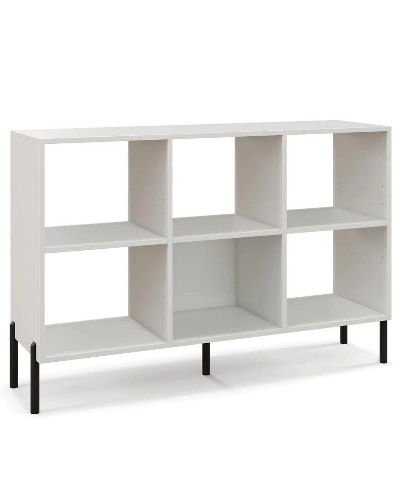 Gouun Open-Back Bookshelf with Drawer for Study