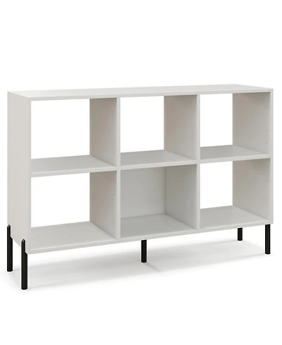 Gouun Open-Back Bookshelf with Drawer for Study