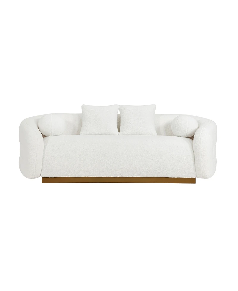 Homelegance 93" White Label Lyman Sherpa Sofa