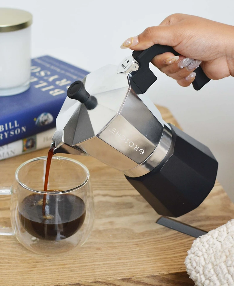 Grosche Milano Tuxedo Stovetop 9 Cup Espresso Maker Moka Pot