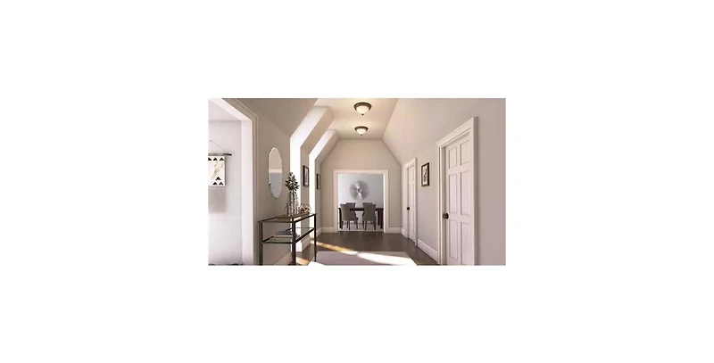 Round Flush Mount Ceiling Light – Modern Low-Profile Fixture with Frosted Glass Shade for Bedroom or Hallway