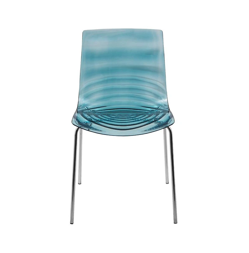 LeisureMod Astor Water Ripple Design Dining Chair Set of