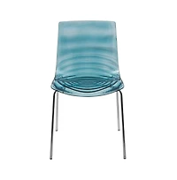 LeisureMod Astor Water Ripple Design Dining Chair Set of
