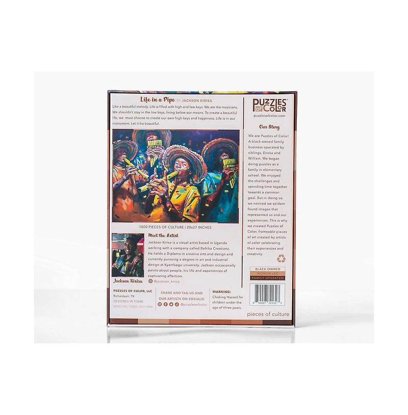 Puzzles of Color Life in a Pipe by Kirisa Jackson - 1000 Piece Puzzle