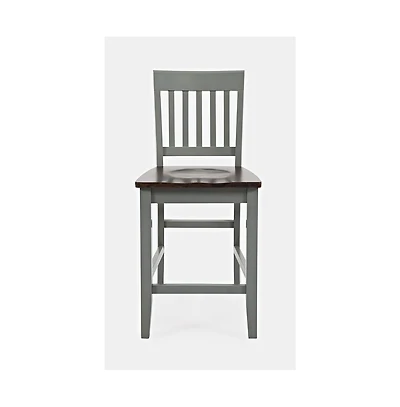 Jofran Decatur Lane Farmhouse Solid Wood Counter Stool (Set of 2